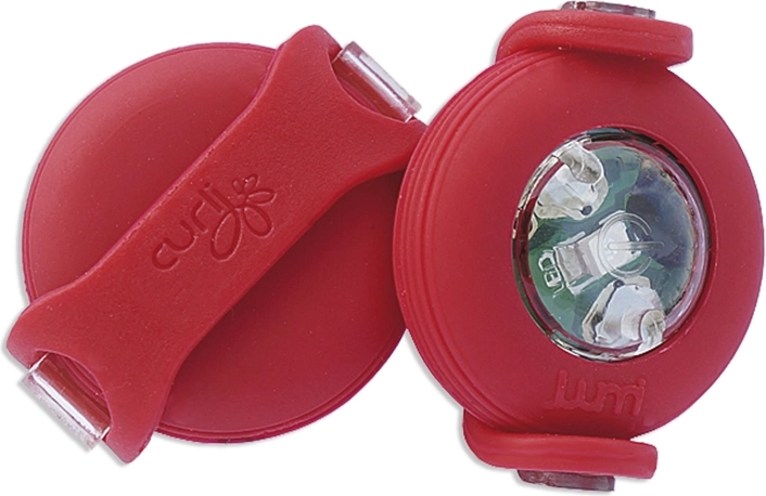 Curli luumi LED-veiligheidslampje voor aan de halsband – rood