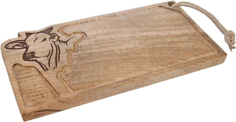 Sturdy mango wood with natural grain