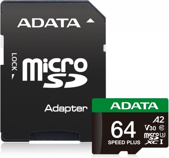 Carte mémoire microSD Speed Plus 64GB UHS1 U3 V30 A2 160/140 MB/s