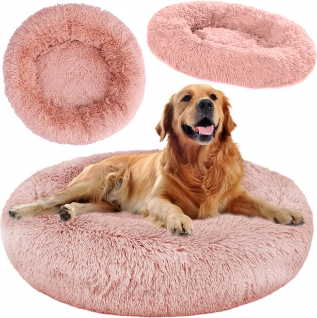 Plüschbett für Katzen und kleine Hunde 50 cm – Rosa