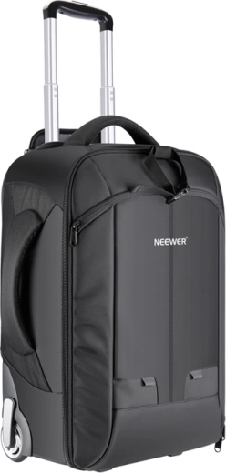 Rolling camera backpack and wheeled case NEEWER NW3300, black/red, 55 × 35 × 26 cm