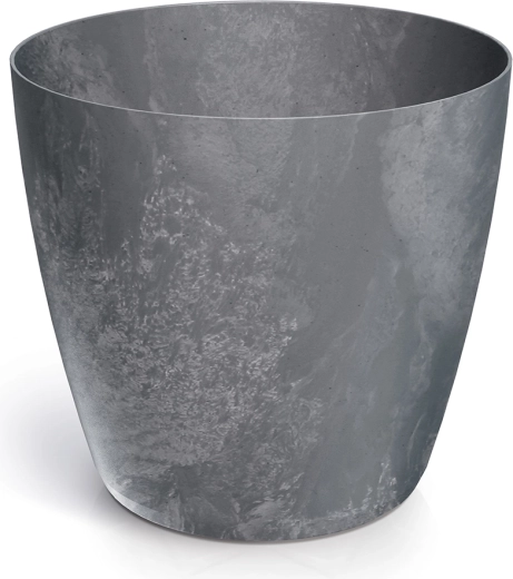 Cache-pot Mate effet béton, marengo, 23,8 cm