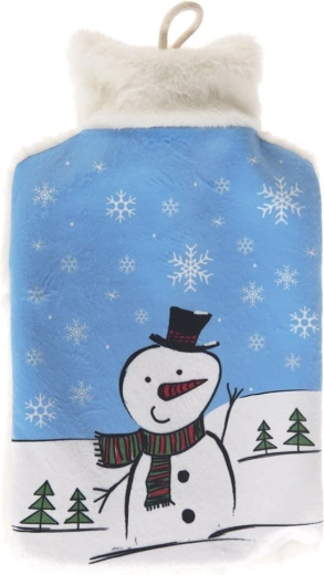 Hot Water Bottle with Snowman, 1.6 L