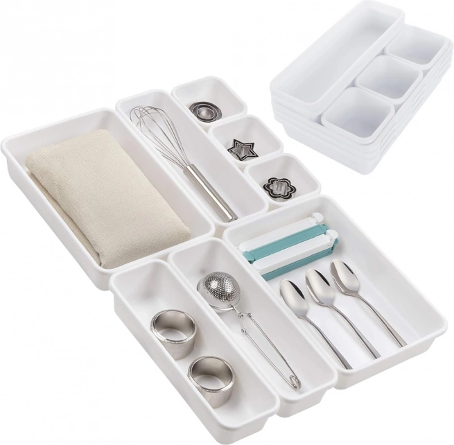Modulaire lade-organizer voor bestek en keukengerei – opvouwbare XXL-set