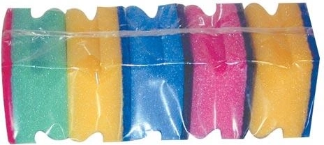 Shaped dish sponge 8.5 × 7 × 4.5 cm, mixed colors (5 pcs)