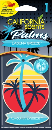 Désodorisant suspendu pour voiture CALIFORNIA SCENTS Laguna Breeze – palmiers
