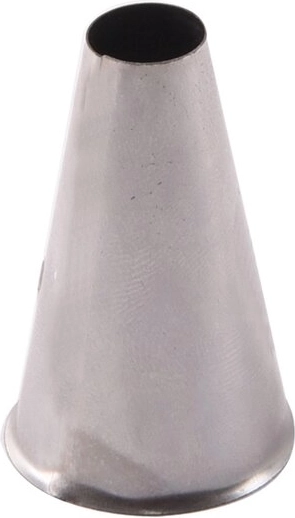 Wide stainless steel decorating tip