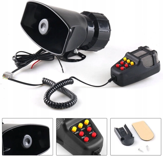 Megafoon en complete montageaccessoires