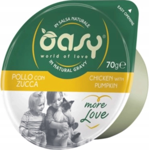 Oasy More Love poulet avec potiron – coupelle 70 g