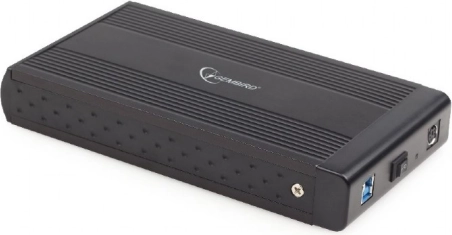 Externe aluminium behuizing voor 3,5" HDD met USB 3.0, zwart