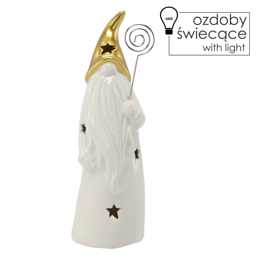 Glossy ceramic and gold hat