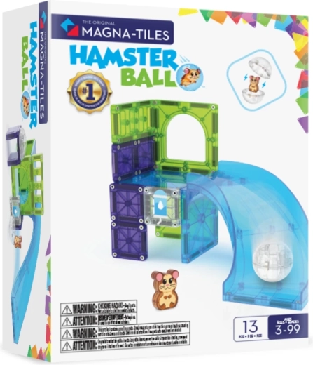Magna-Tiles Hamster Ball magnetic building set, 13 pieces