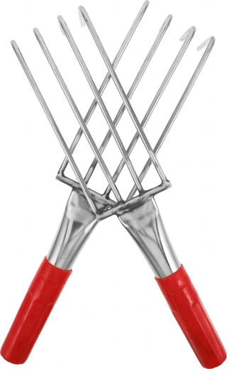 Cultivateur de jardin manuel (mini râteau) 4 dents 32 cm