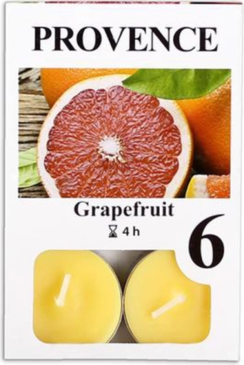 Duftteelichter Provence Grapefruit, 6 Stück