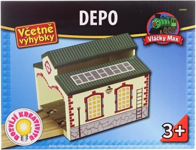 Dépôt en bois Maxim pour deux locomotives