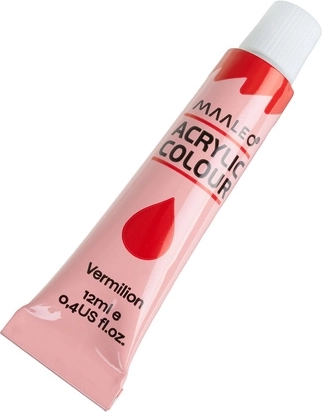 24 acrylic paints with vivid saturation