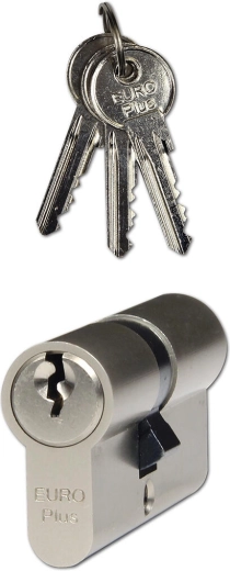 Barillet cylindrique de chantier 35+45 mm, 3 clés, nickel RICHTER
