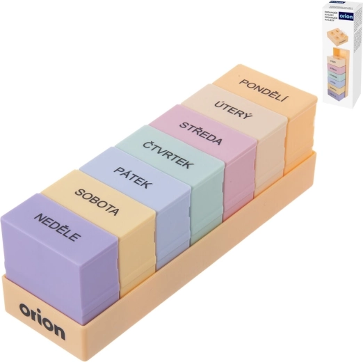 Organiseur hebdomadaire pour médicaments en plastique UH avec 4 compartiments par jour (CZ)