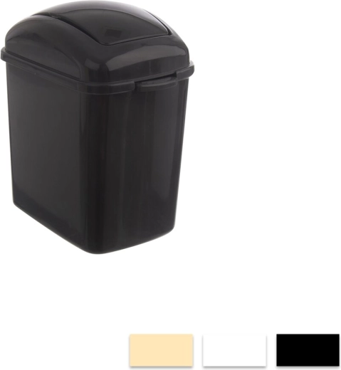 Mini eckiger Mülleimer mit Schwingdeckel 1,17 l (Farbmix)