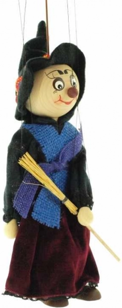 Wooden Witch Puppet