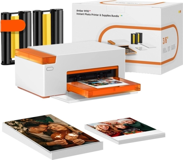 Imprimante photo portable Liene Amber M110 10 × 15 cm avec kit de papiers