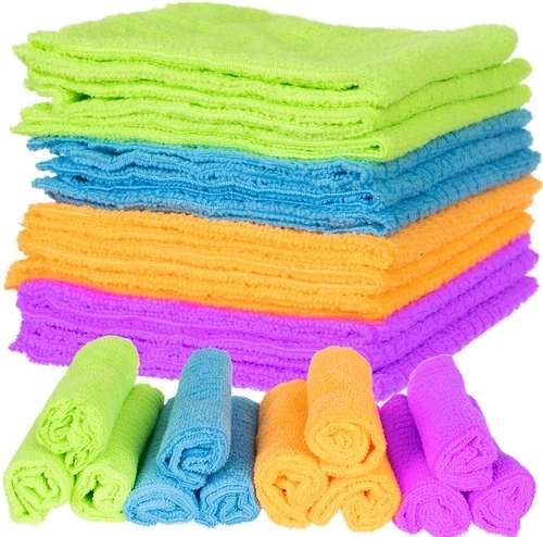 Lot de 12 chiffons en microfibre 30 × 30 cm