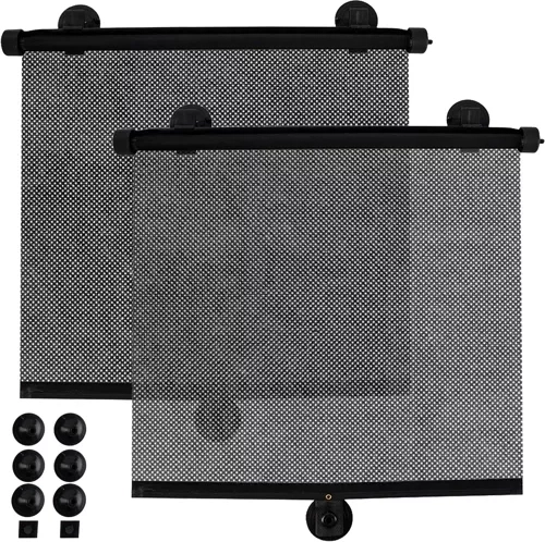 Set mit 2 Stück ausziehbaren Sonnenrollos fürs Auto XTROBB