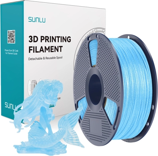 Sunlu PLA twinkling filament glanzend blauw 1,75 mm 1 kg