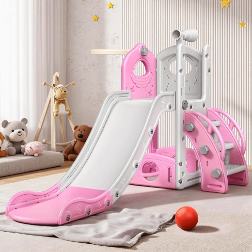 Toboggan pour enfants autoportant avec échelle pour la maison