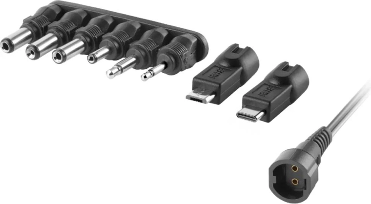 Acht aansluitpluggen voor brede compatibiliteit