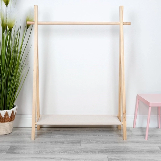 Stable A-frame made of natural wood