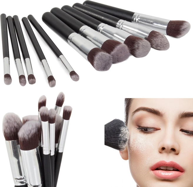Professional Makeup Brush Set, 10 Pieces