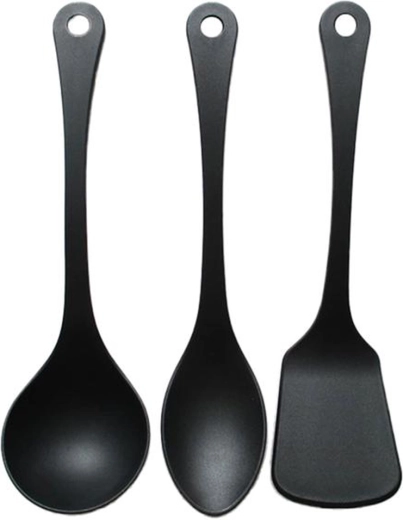 Set keukenhulpen 3 stuks zwart