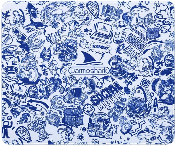 Gaming-Mauspad Darmoshark PAD-3 weiß