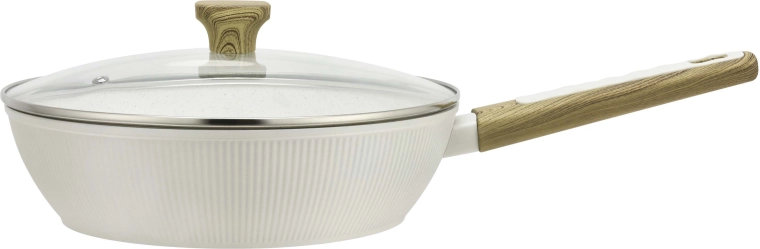 Poêle Kitchisimo Bianco avec couvercle 28 cm