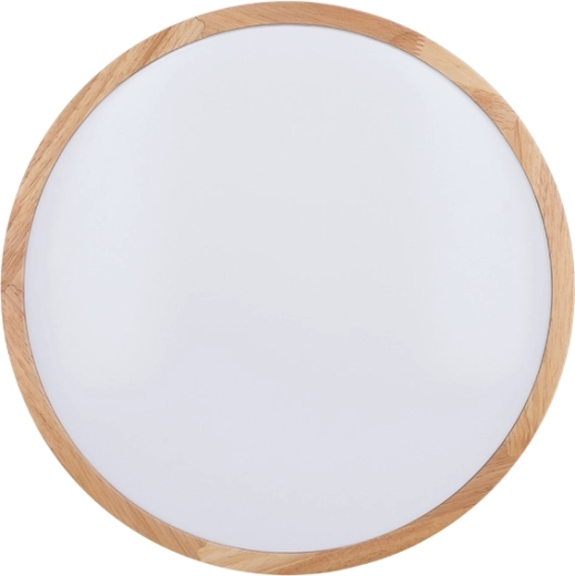 Modern rond design met natuurlijk eiken