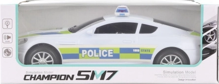 Politiewagen met licht en geluid, botsend