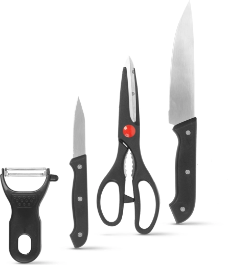 Kitchen Knife Set with Peeler and Scissors