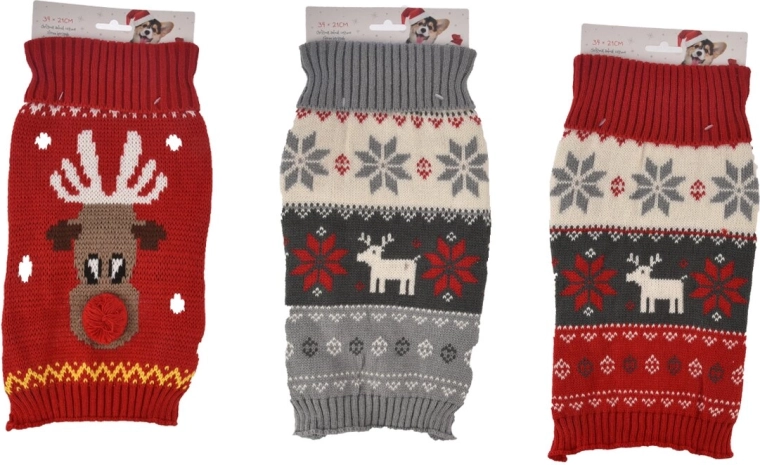 Pull de Noël pour animal de compagnie 21 × 35 cm (3 variantes)