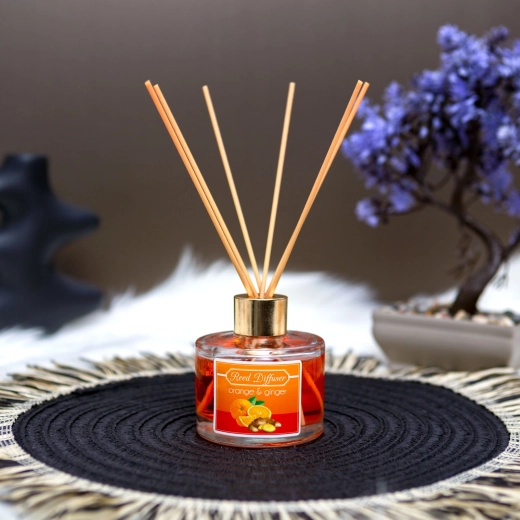 Duftstäbchen mit Orangen- und Ingwerduft, 100 ml