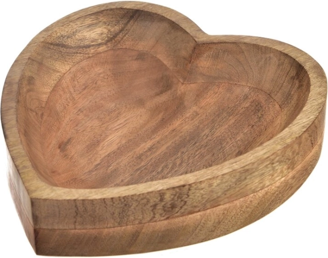 Mango Wood Heart-Shaped Bowl 20 × 20 × 7 cm