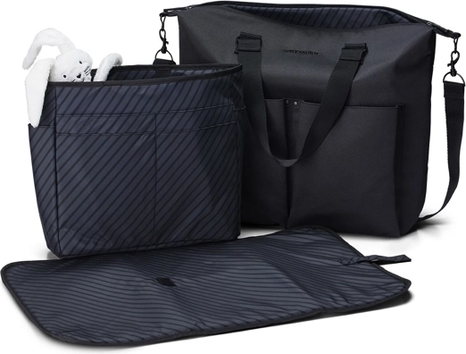 Includes changing mat and organizer