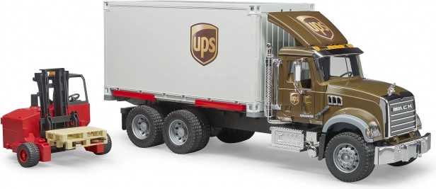 Bruder vrachtwagen Mack UPS met vorkheftruck