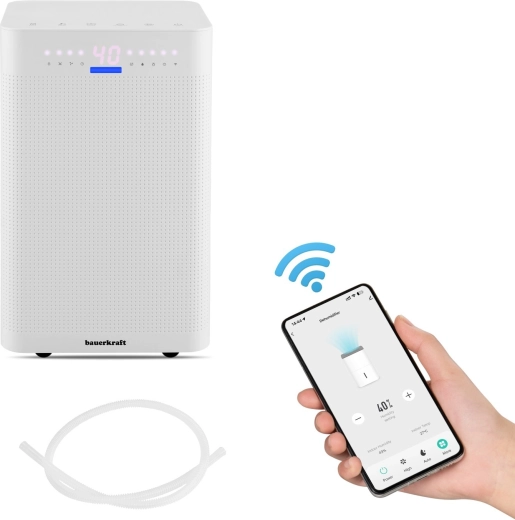 Bauerkraft luchtontvochtiger 12 l/24 u met Wi‑Fi