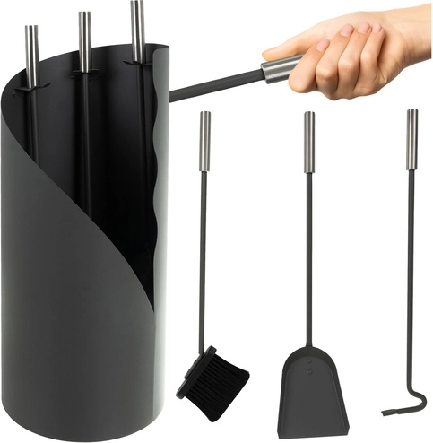 Kaminer Kaminbesteck mit Ständer 4-in-1