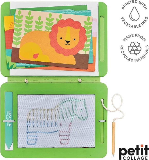 Petit Collage Magnetic Drawing Board Wild Animals