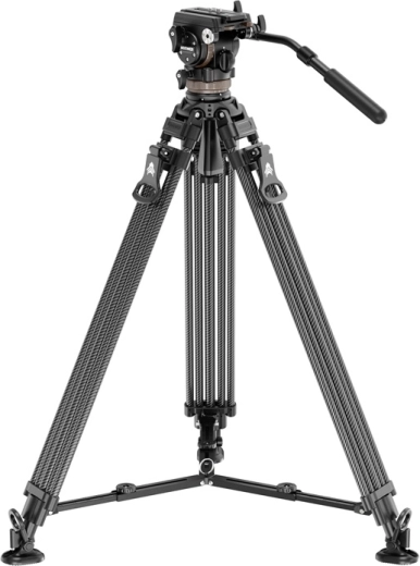 Neewer carbon fiber video tripod with fluid head and quick release