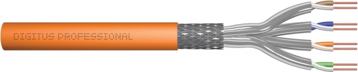 Câble de télécommunication d’installation cat. 7 S/FTP, LSOH, AWG 23/1, 50 m, orange