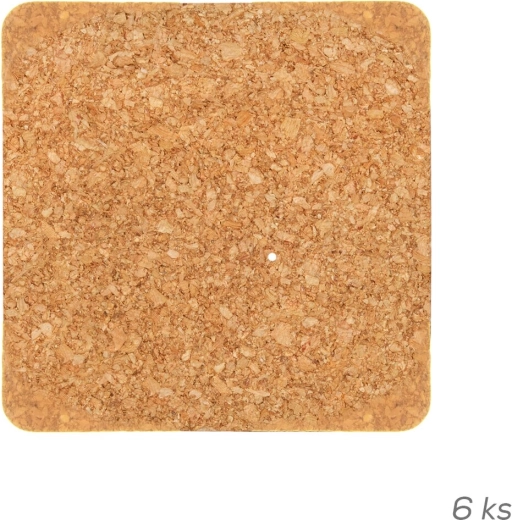 Kurkonderzetters 9,5 × 9,5 cm (6 stuks)