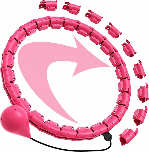 Hula hoop intelligent réglable avec poids et picots de massage + ceinture amincissante